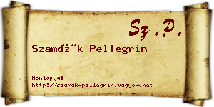 Szamák Pellegrin névjegykártya